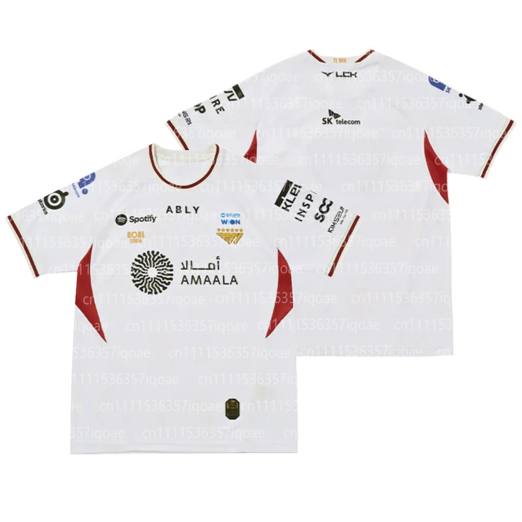T1 Lck 2026 Esports World Unisex Summer Breathable Crew Neck T-shirt Casual Short Sleeve Fan Jersey Free Customization