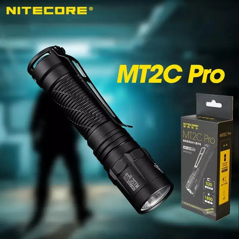 

NITECORE MT2C PRO 1800Lumens Lantern Rechargeable NiteLab UHi 20 LED Compact Tactical Flashlight EDC Torch With 3600mAh Battery