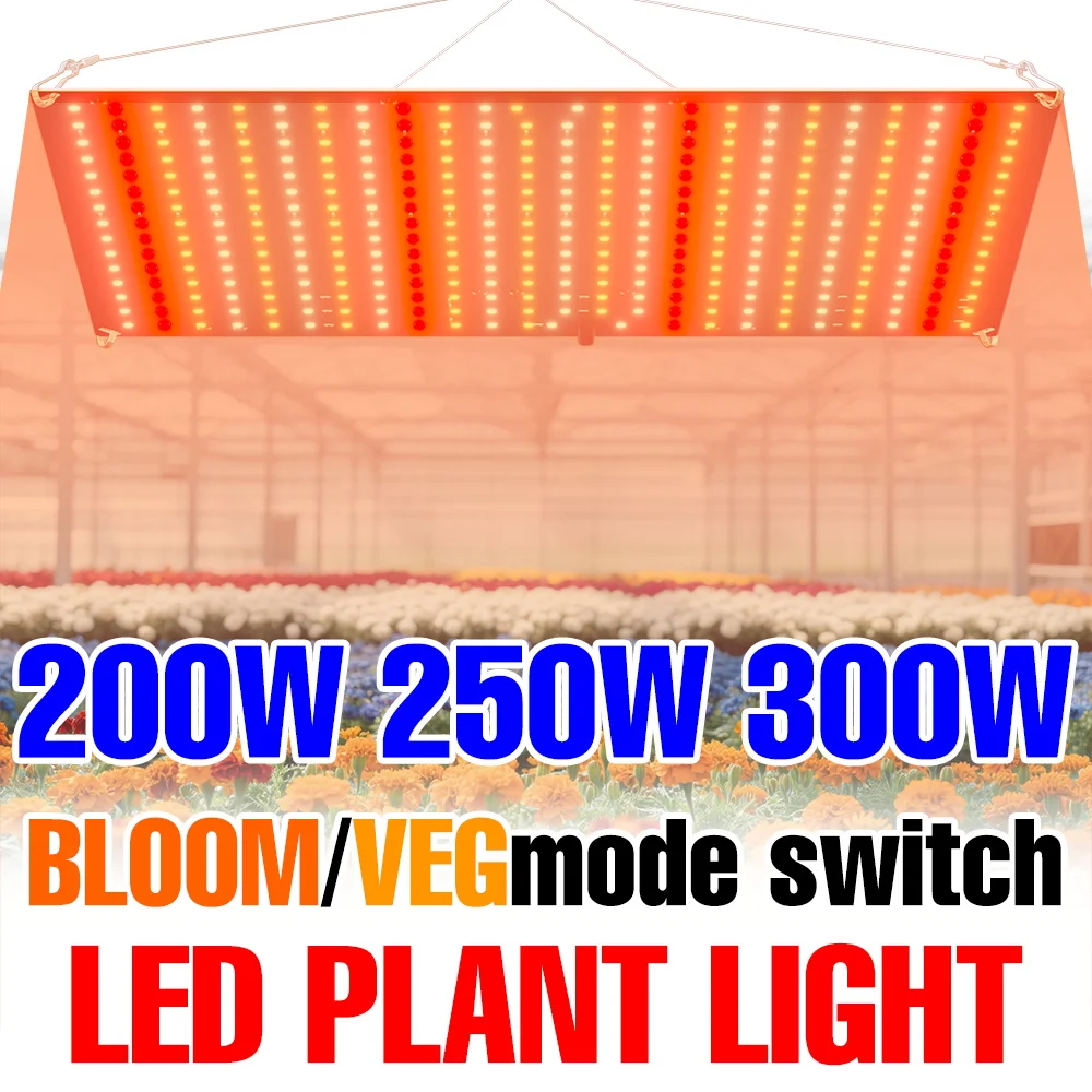 300w led espectro completo cresce a luz interior 220v placa quântica planta lâmpada de preenchimento estufa tenda estacas cultivar iluminação eua/ue plug