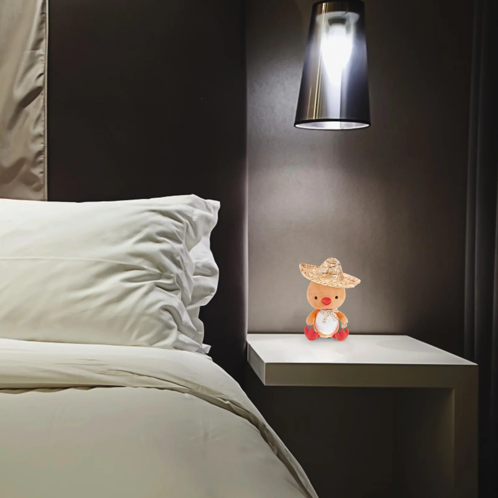 

10Pcs Small Straw Hat Props Woven Craft Hats Creative Photo Accessories Safe for Pets Small Straw Hat Lovely Hats Photo Prop