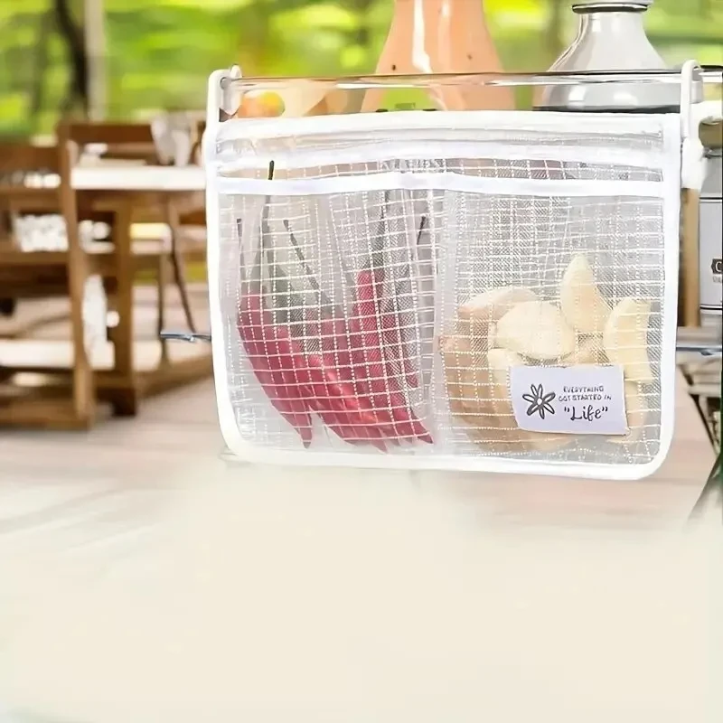 Refrigerator Storage Bag Hanging Kitchen Classification Storage Bag Multi-functional Double Compartment Refrigerator Storage Bag