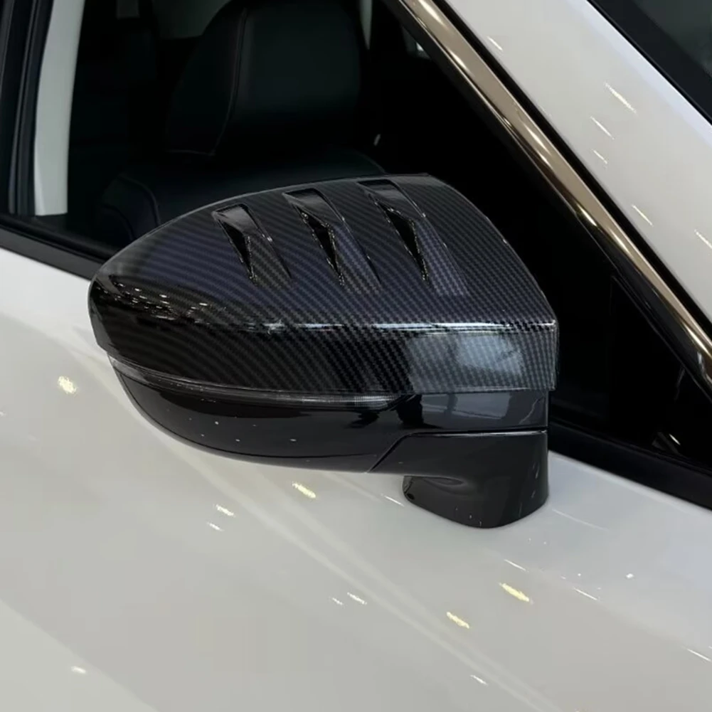 For Nissan Pathfinder 2024 ABS Carbon Fiber Car Rearview Mirror Cover Side Mirror Cap Trim Accessories-A28K