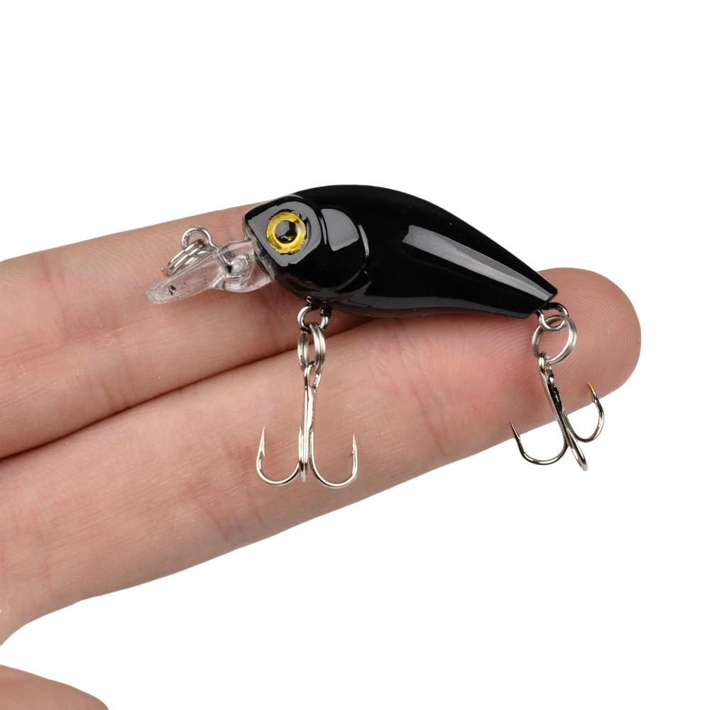 1Pcs 3.5g 4.5cm Top water Mini Bionic Crank Hard Bait Minnow Wobbler Fishing Lure Swimbait With Treble Hook For Trout Carp Bass
