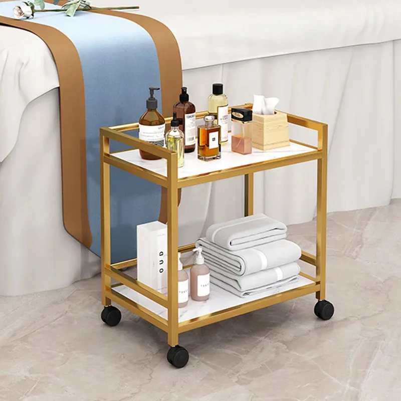 Carro multifuncional de estilo italiano para salón de belleza, carrito de diseñador moderno para barbería, muebles de almacenamiento Skjuta En Vagn HBSC