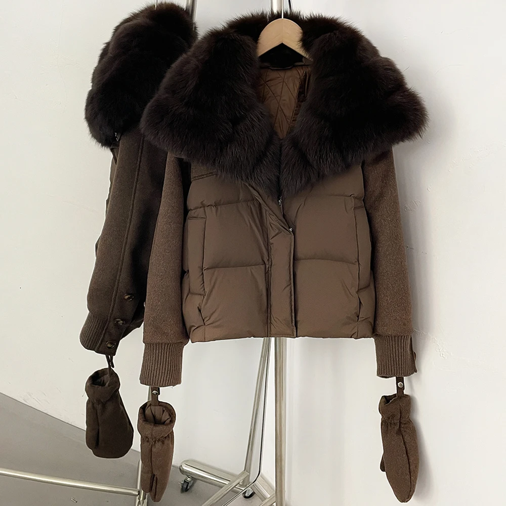Puffer Jacket Women's Winter Turn-down Collar New in Coats & Jackets Thick Duck Down Coat Luxury Padding Women Menteau Femme