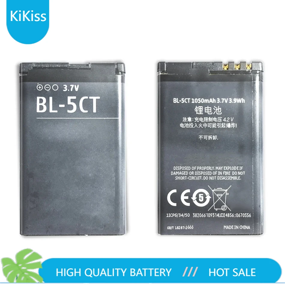 BL5CT BL-5CT Manufacturer gb/t 18287-2013 Battery for Nokia 6303i 6303C 6750 C5 C5-00 C5-02 C5-00i Batteries