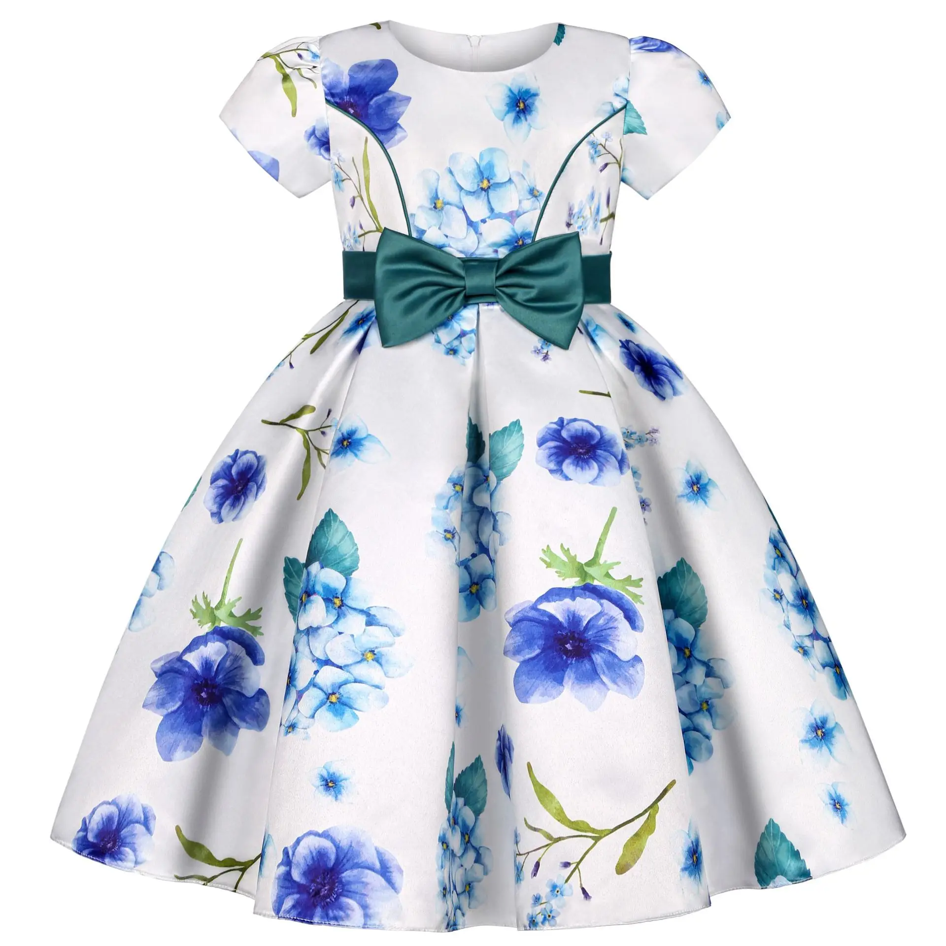 New Girls Kids Flower Elegant Causal Princess Party Dresses Children Clothing Christmas Birthday Wedding Party Baby Girl Dress