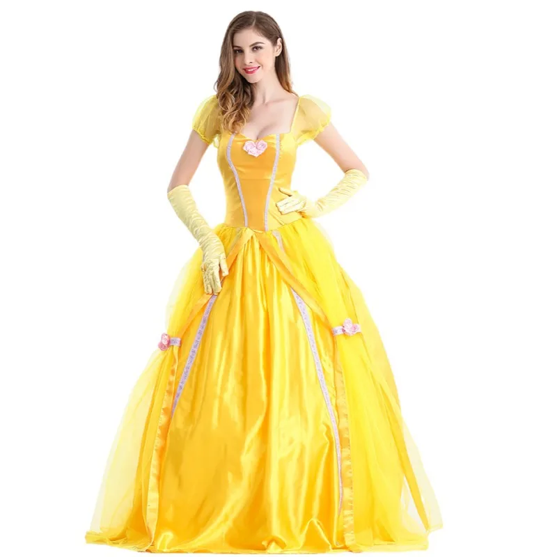 Vestido de princesa de belleza para mujer, vestidos largos, disfraz de Halloween, uniforme de fiesta de carnaval, regalos de cumpleaños