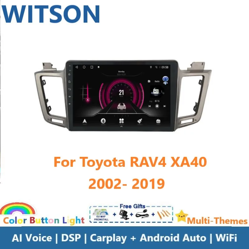 

WITSON Android 14 Auto Stereo For Toyota RAV4 Rav 4 xa40 2002-2019 Car Radio Carplay Multimedia GPS Audio