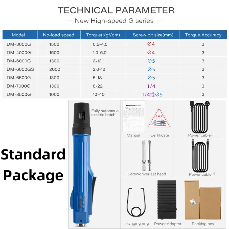 A-BF Brushless Electric Screwdriver Adjustable Automatic Batch Industrial Grade in-line High Torque Power Tool 110V 220V Repair