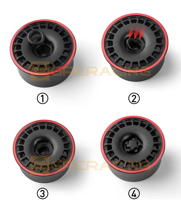 1.9 And 2.2 Inch Aluminum Alloy Wheels For Trax Trx6 G63 Trx-4 Defender Bronco Axial Scx10 Rr10 Wraith Yeti G143ub