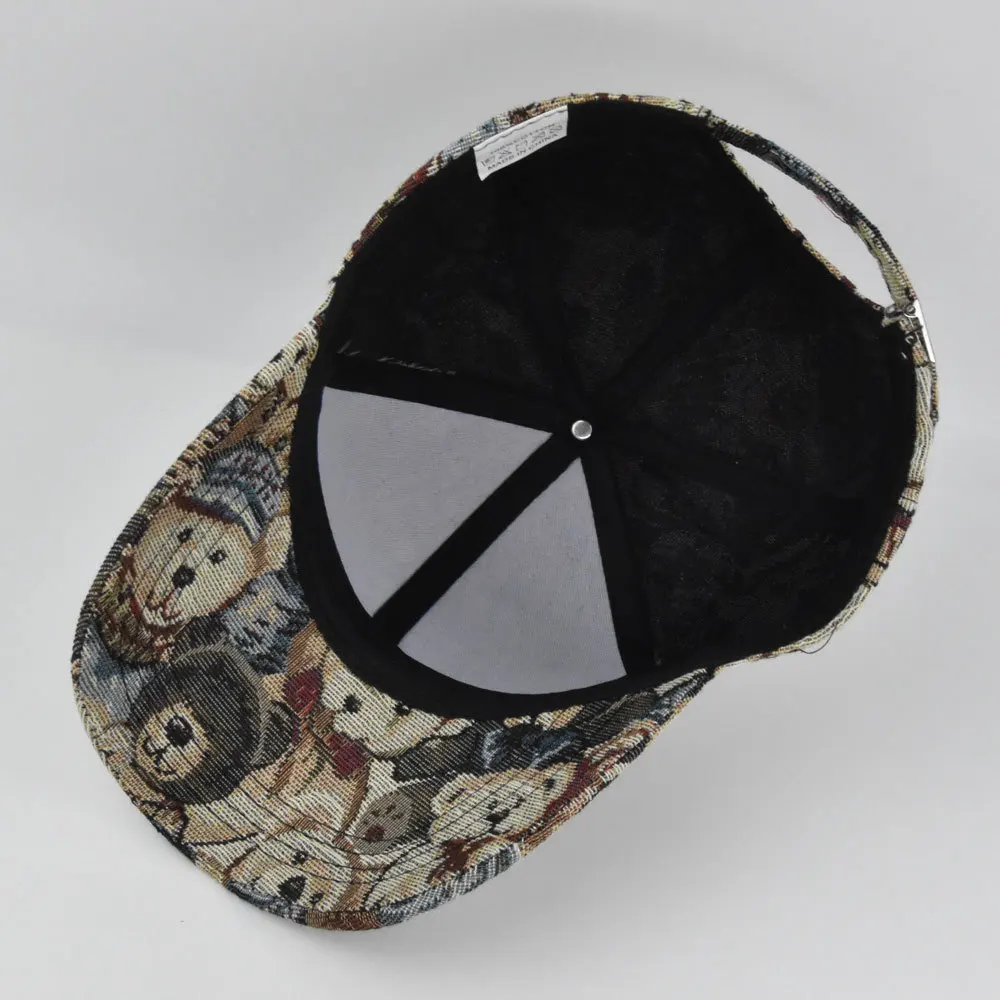 Gorra de béisbol de oso para hombre y mujer, gorra de rebote deportiva informal, gorra Goros ajustable, gorra de Hip Hop callejero, gorra con lengua