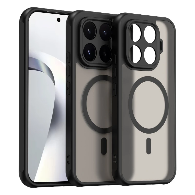 Matte Magnetische Magsafe-Hülle für Xiaomi 17 Pro Max 15 Ultra 17T 15T 14T Redmi Note 15 14 13 Pro Stoßfeste Handyhülle