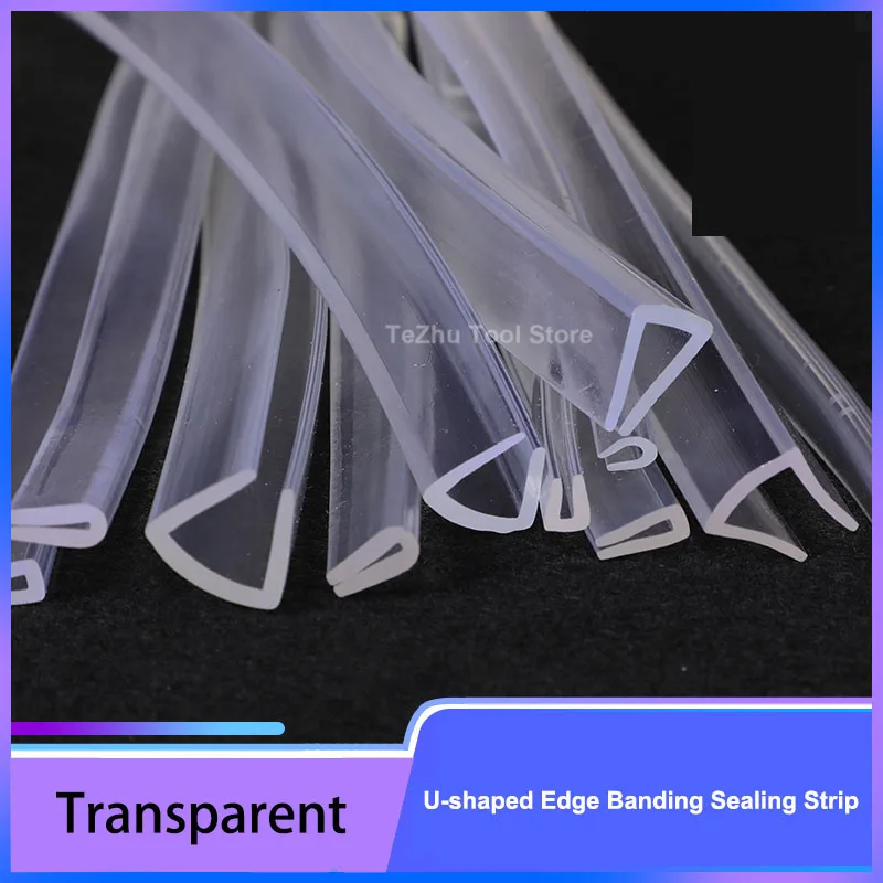 

Transparent U-shaped Edge Banding Resin Sealing Strip Glass Table Iron Plate Anti-collision Edge Banding Protective Strip