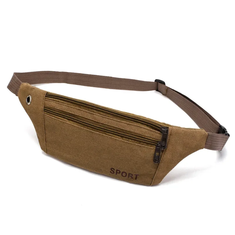 Mode Retro Leinwand Taille Tasche für Männer Frauen Im Freien Casual Verstellbaren Riemen Brust Tasche Reise Wandern Tragbare Handy Taschen