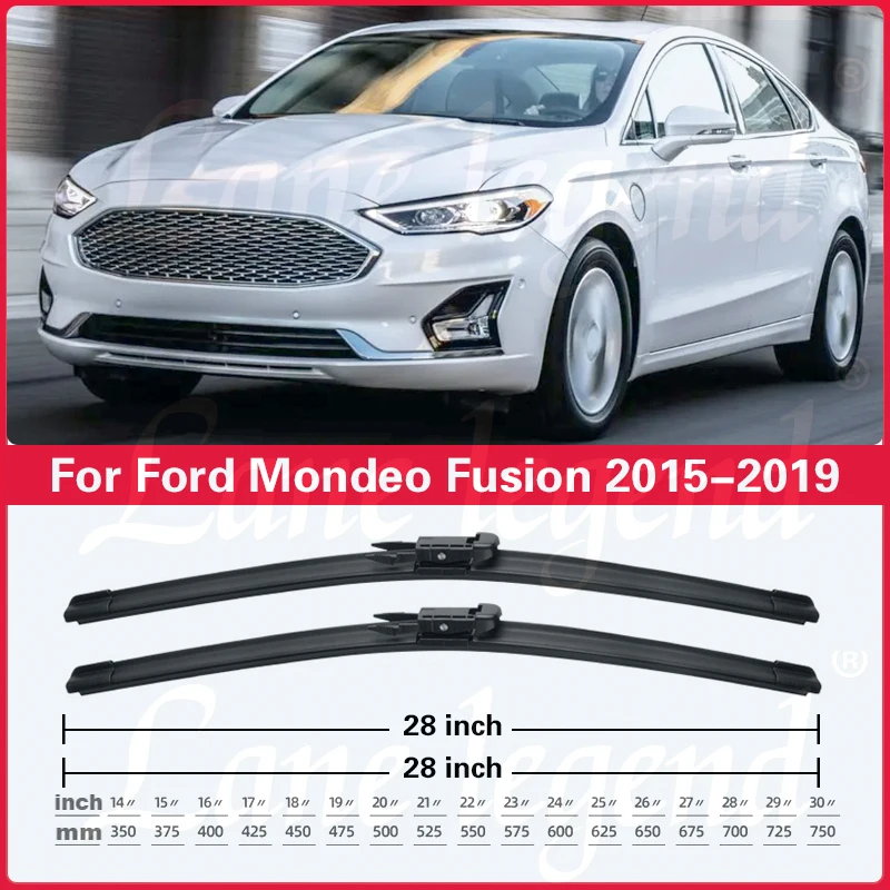 2pcs For Ford Mondeo Fusion 2015 2016 2017 2018 2019 Front Wiper Blades Windshield Windscreen Window 28\