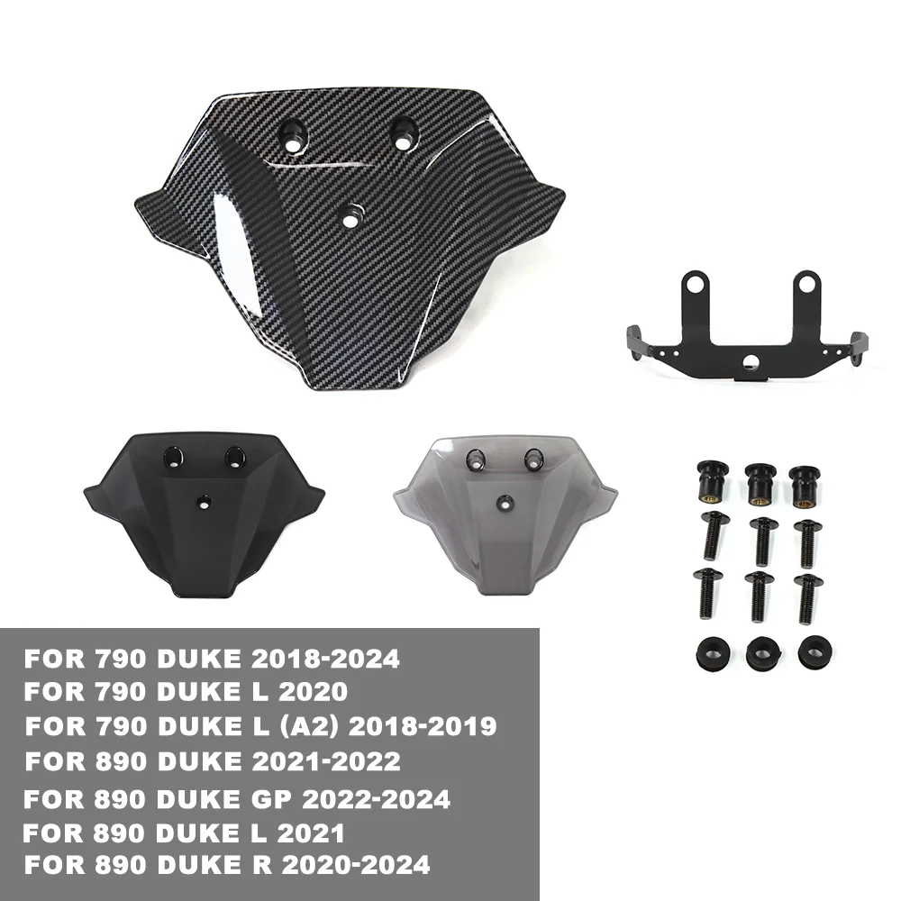 

FOR 790DUKE 890DUKE 790 890 DUKE Motorcycle Front Windscreen Windshield Wind Deflector Bracket Guard Protector Accessories
