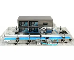 Magnetic Pump Bottle Multi-Head Rotary Anti-Corrosion Acid Alkaline Liquid Filling Machine Electric PLC Drive Oil Chemical