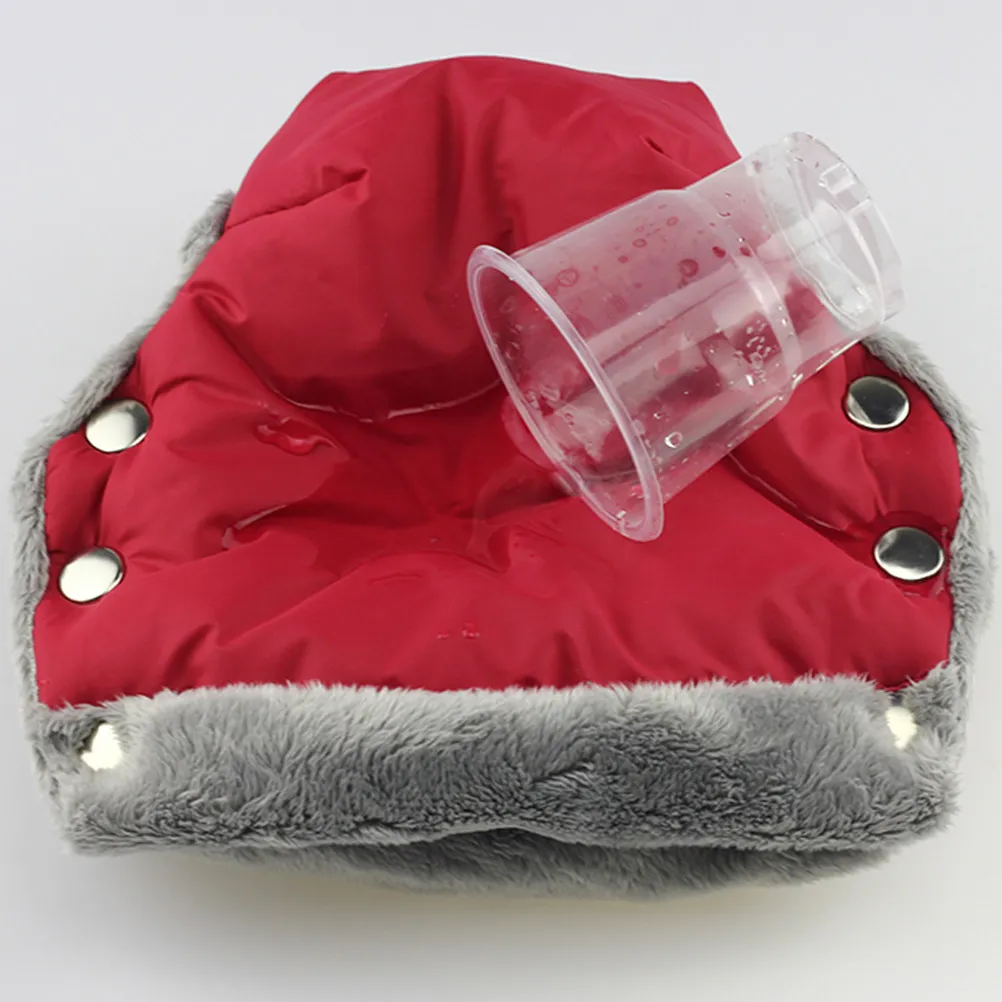 

1 Pair Stroller Winter Gloves For Waterproof Warm Hand Protectors Frost-Proof Suitable For Most Trolleys Red