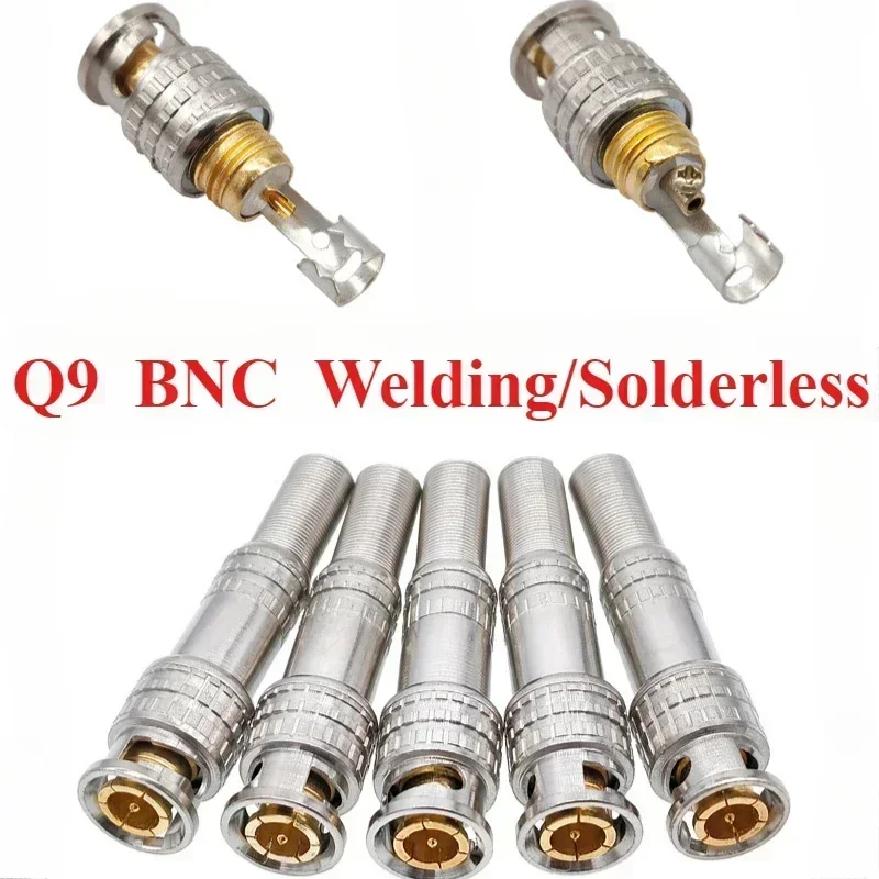BNC JR-B25 Male Solderless BNC Connector for Security Cctv Camera System Wired Cctv Camera Security System Kit