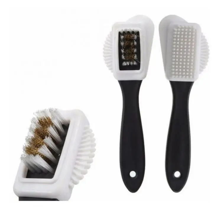 3 Side Cleaning Shoe Brush Plastic S Shape Shoe Cleaner For Suede Snow Boot Shoes Household Clean Tools SN6313