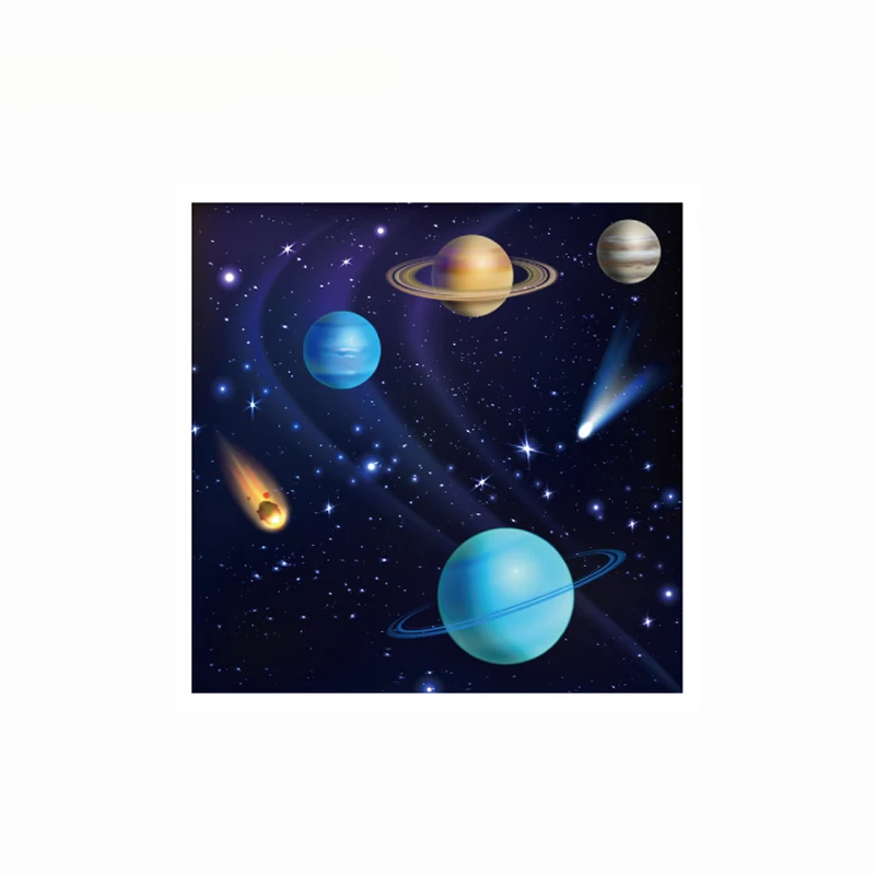 Planet Astronaut PlasticTablecloth Space Birthday Table Decoration Blue Galaxy Space Theme Tablecloth Baby Shower Decoration view 5