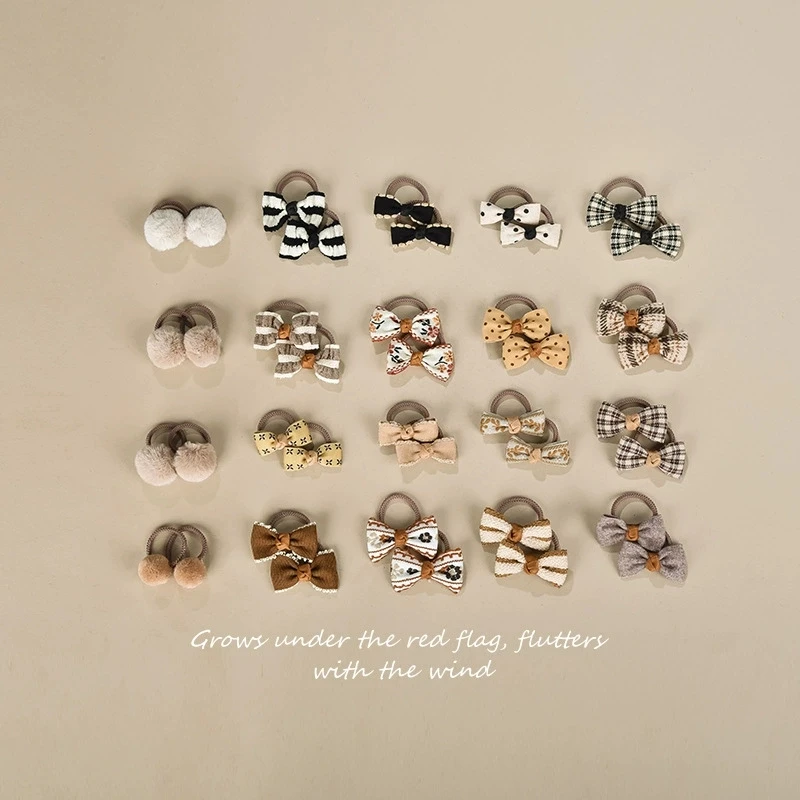 

5 пар маленьких резинок для волос для младенцев, держатель для хвоста, милая лента с бантом, эластичная резиновая лента для волос для маленьких девочек, маленький бантик для волос, круг