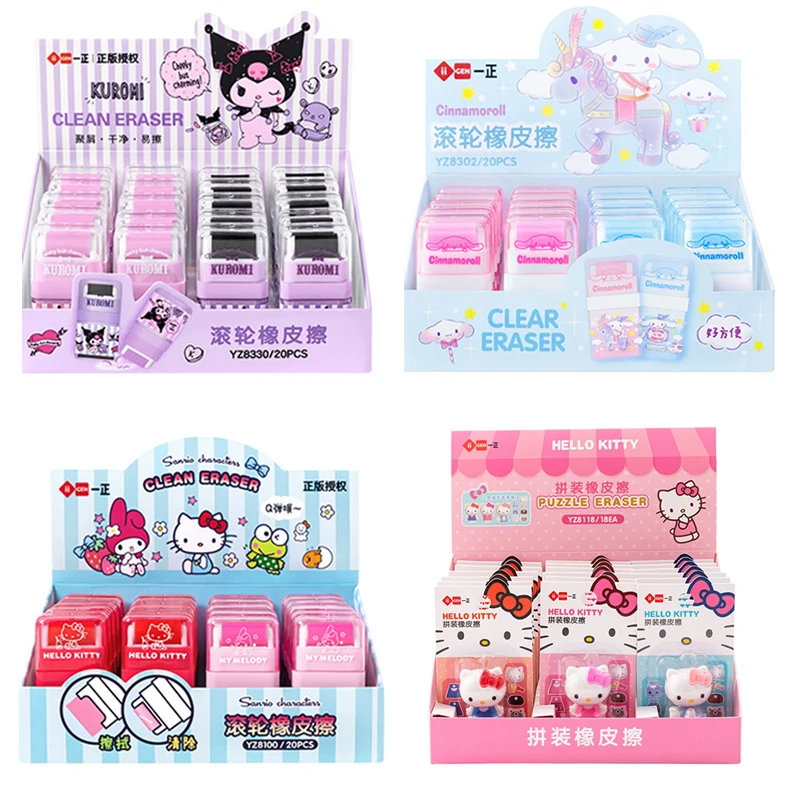 Anime Sanrio Hello Kitty My Melody Rubber Eraser Cartoon Student Stationery Erasers School Office Supplies Wholesale Kids Gift