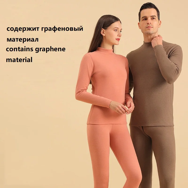 

Women's Winter Thermal Underwear Graphene Winter Clothes Set Thermal Tights Woman Heating Underwear Women's Long Johns Plus Size