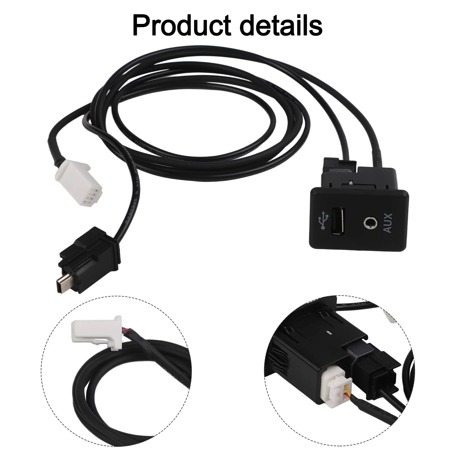 In-Car Audio Connection Audio Socket Cable Car Stereo Connection OEM Number 28023-4BA0B Wear-resistant Material 150CM Length