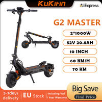 KuKirin G2 Master electric scooter 1000W*2 52V 20.8Ah battery 10'' 60km/h max speed 70km range