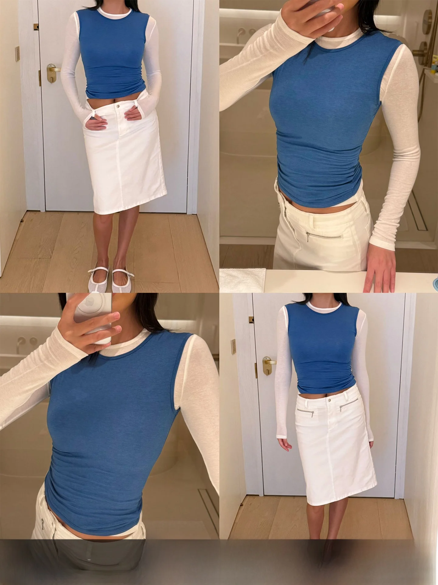 

WellD Tops on Top Australian Merino Wool Lyocell Silk Long Sve Micro Translucent T Casual Sle Women's T-irt Breathable...