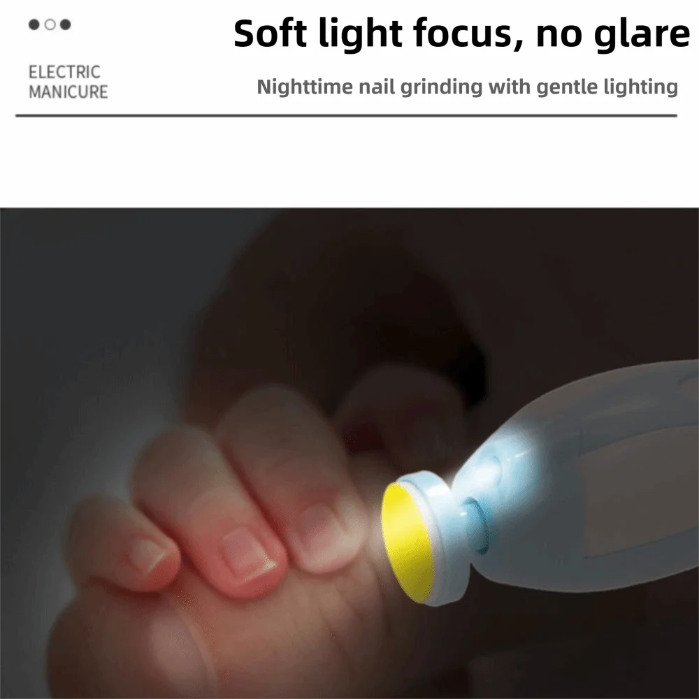 Multifunctional Electric Baby Nail Trimmer with Light Care Nail Baby Nail Clipper Manicure with Storage Box Baby Nail Grinder image 3