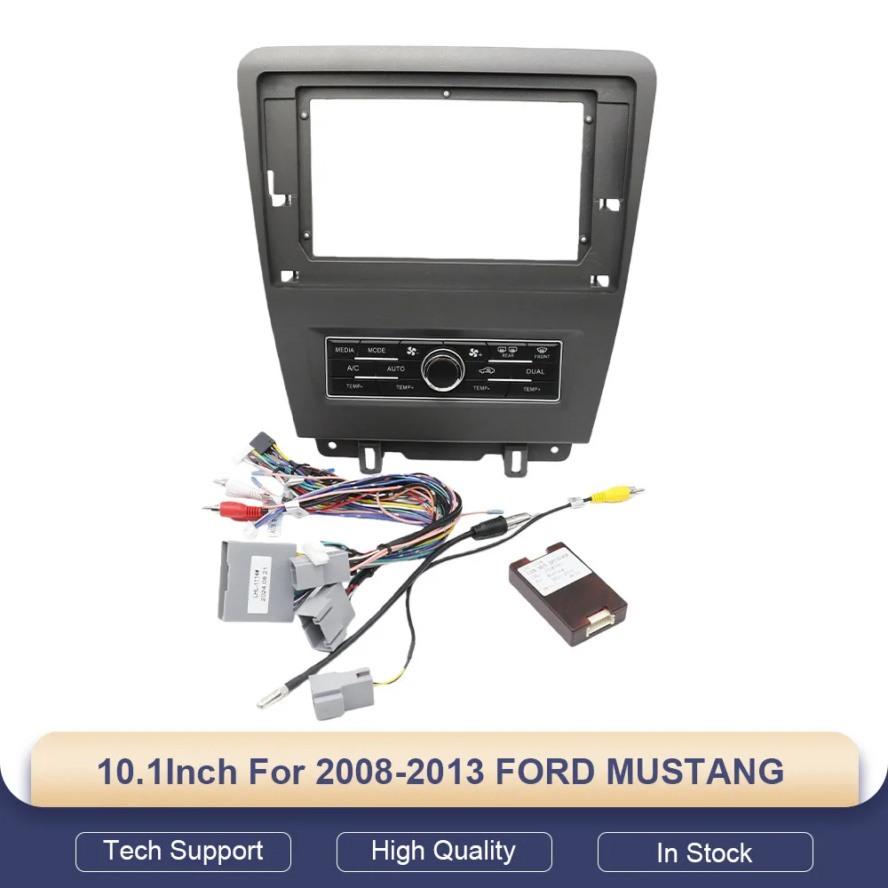 

Car Radio Fascia 10Inch for 2008-2013 FORD MUSTANG 2Din Stereo Panel Android DVD Frame with Wiring Harness Canbus Decoding