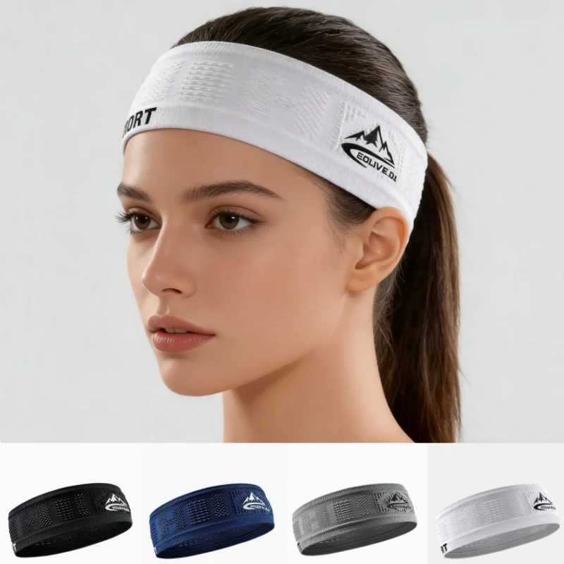 Stretchy Breathable Mesh Sweatband Running Headband Yoga Hair Band An-ti Slip Lightweight Sports Fitness Absorbent Sweat Belt