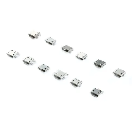 Imagen 2 del producto Conector Micro USB de 5 pines para teléfono Android, conector hembra tipo B, 12 modelos, SMD DIP, 10 piezas