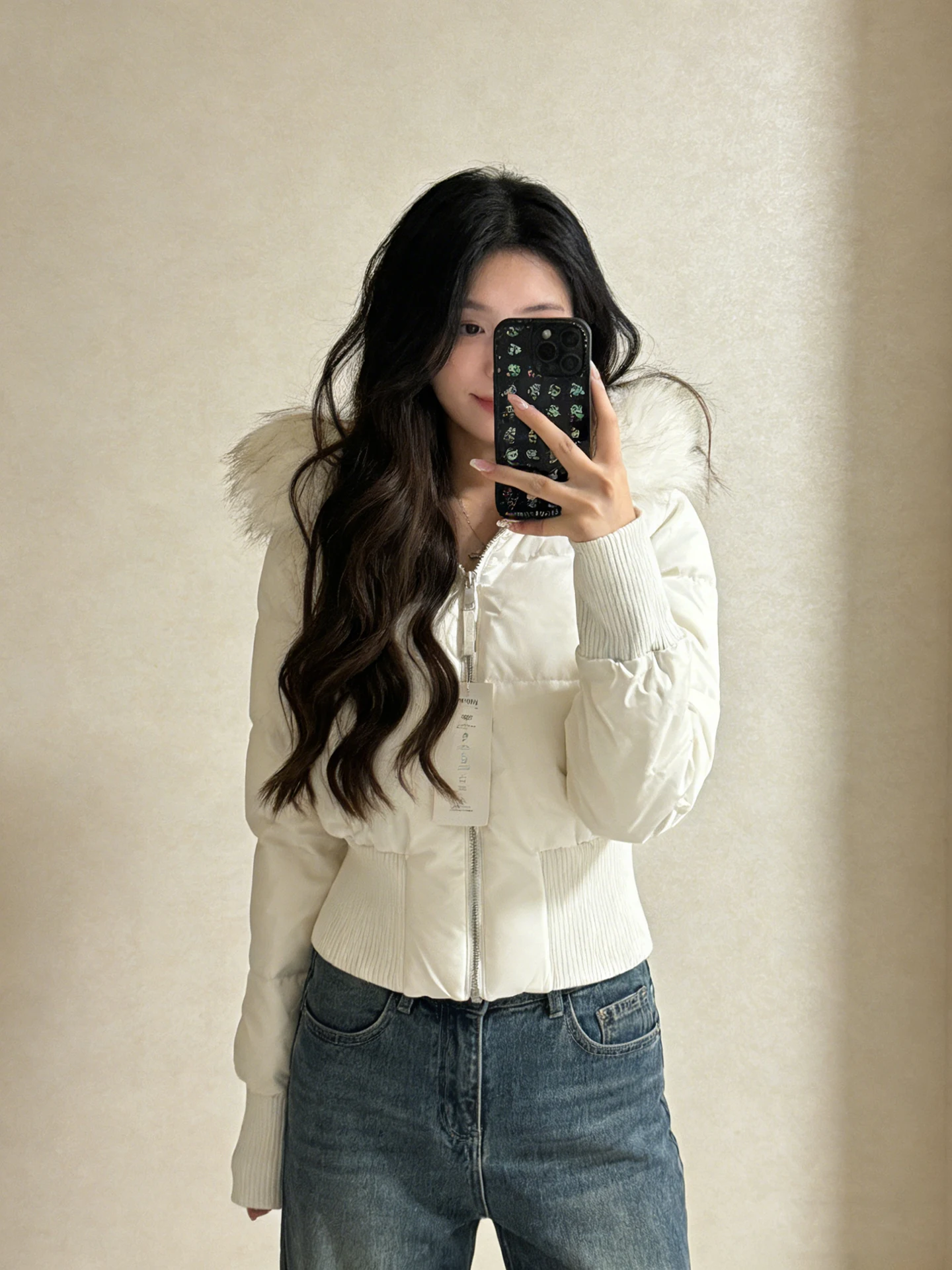 

Корейская женская утепленная короткая пуховая куртка с большим меховым воротником и капюшоном, хлопковое пальто для осени и зимы, маленький размер