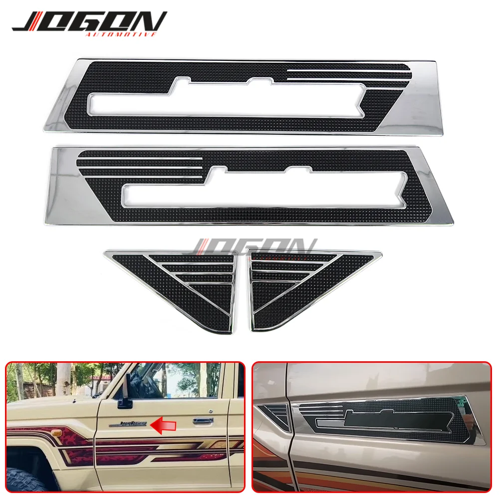 

ABS Chrome 3D Car Side Body Fender Anti Sticker Cover Trim For Toyota Land Cruiser Pick Up LC70 LC76 LC78 LC79 FJ79 Accessories