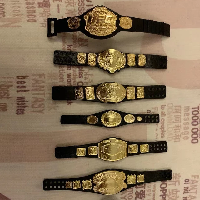 6pcs Decoration DIY 6 7 inch WWE AEW Wrestler Doll Accessory World Championship Part Gold Belt for Doll Action Figure AliExpress