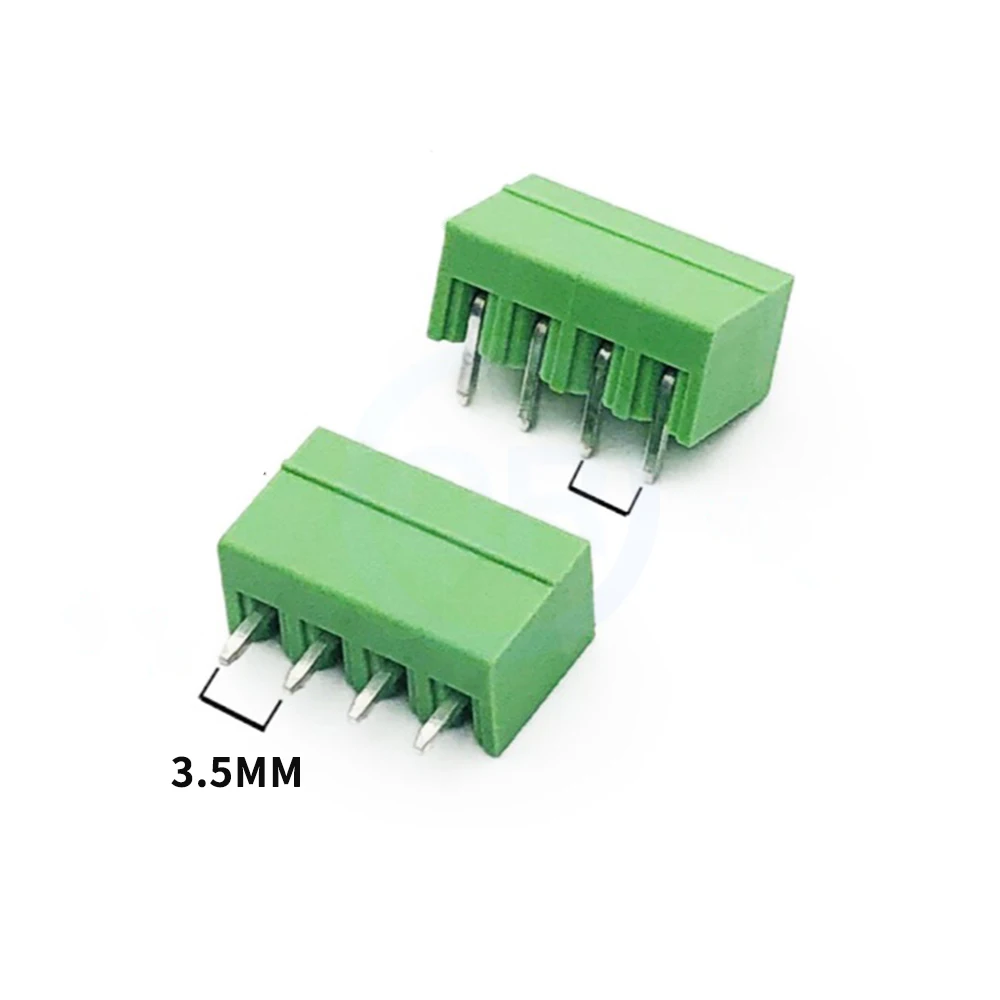 100 Pcs 3.5mm Sealed 2EDG 2EDGV/2EDGR 2~24Pin Straight/Bent Needle Right Angle Female Socket Plug PCB Terminal Block