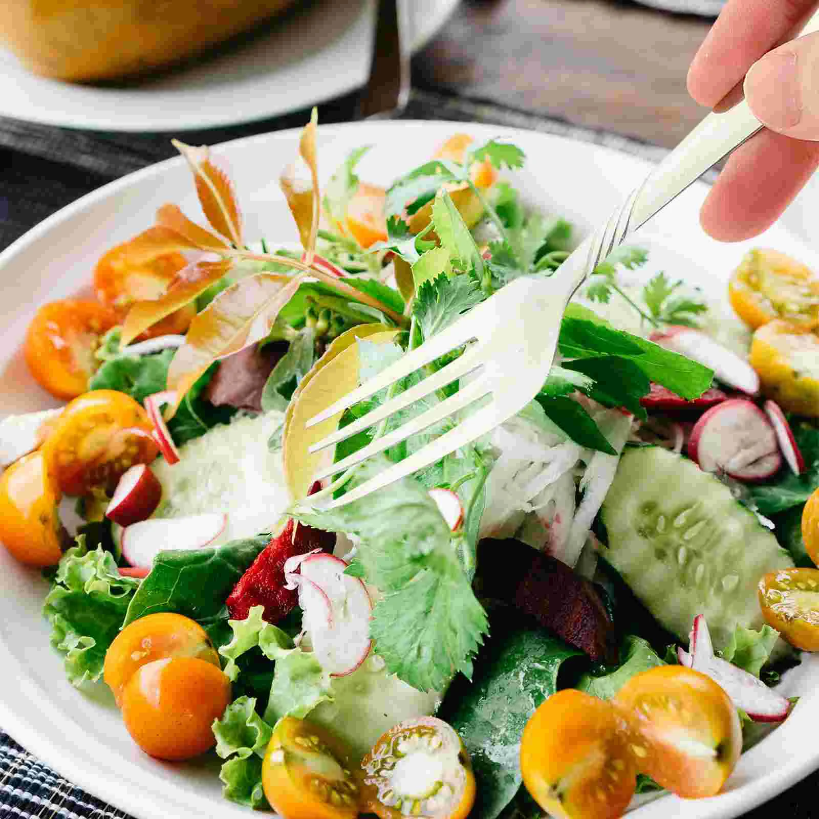 커트레이 서양 음식 포크 바베큐 금속 디저트 과일 실버, 실용적인 바비큐 스테이크 도구, 8 개