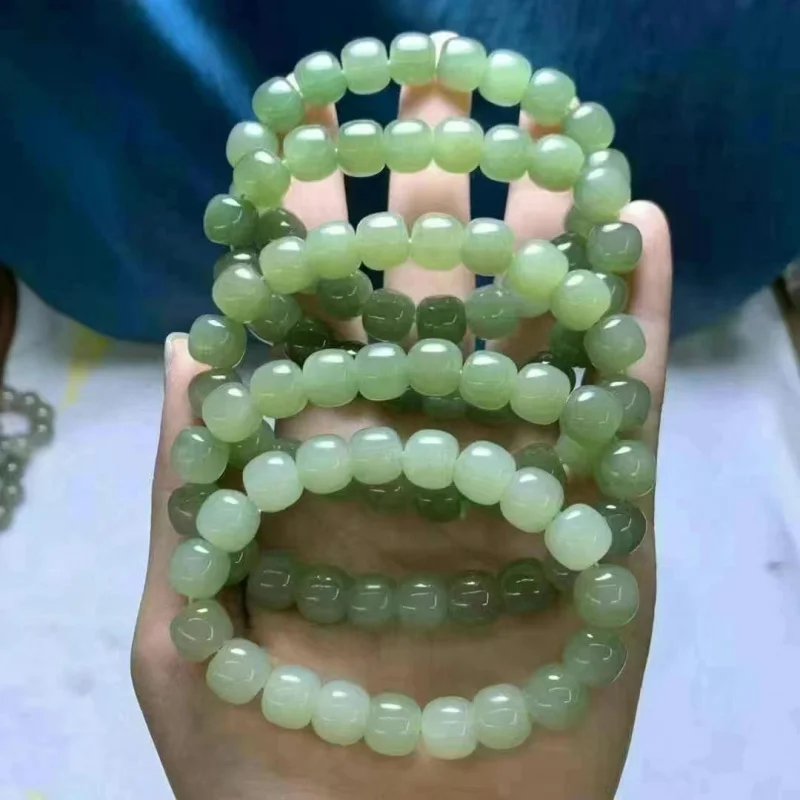 Natural Hetian Qinghai Material 9*10M Bracelet Jade Delicate Bowl Good