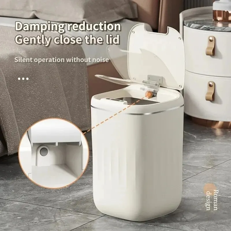 Automatic Sensor Trash Can 20L UV Light Induction Trash Can Smart Dustbin For Toilet Wastebasket Lid Smart Home Bathroom