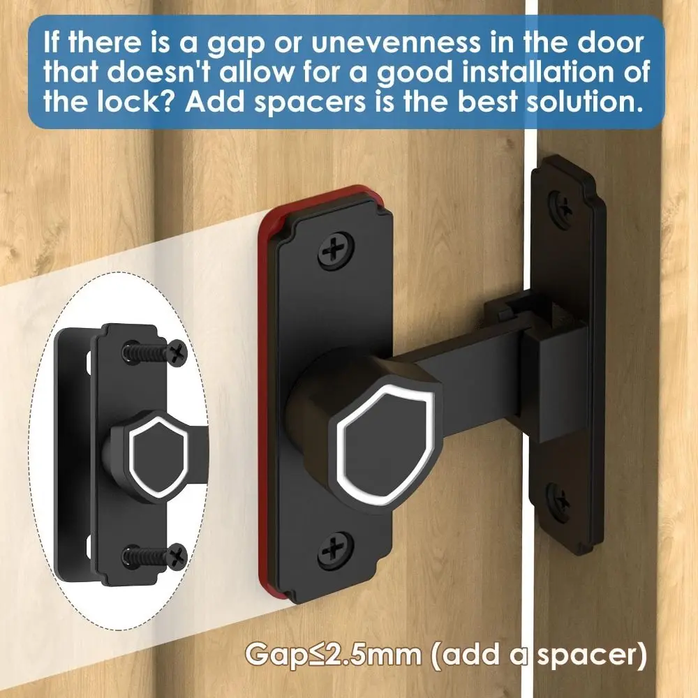 

Multipurpose 90 /180 Degree Sliding Door Catch Anti-theft Safety Door Bolt Sturdy Noctilucent Door Buckle Cam Cylinder