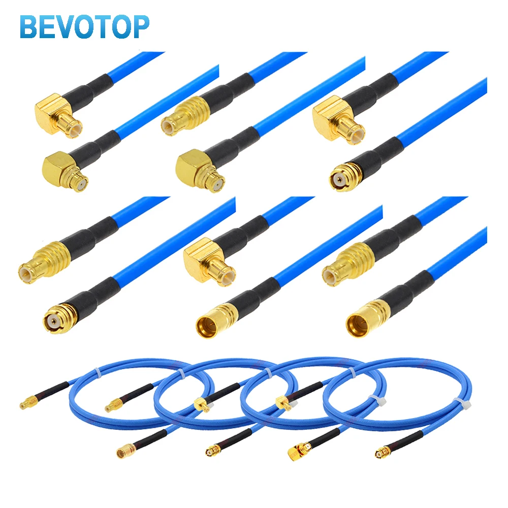 1PCS RG405 High Frequency SMP to MCX Cable with 086 Pigtail SMP Female/Male to MCX Male Straight/Right Angle 90° Jumper