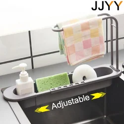 Kitchen Telescopic Sink Drain Shelf Sink Towel Sponge Storage Rack Stonego Kitchen Accessories