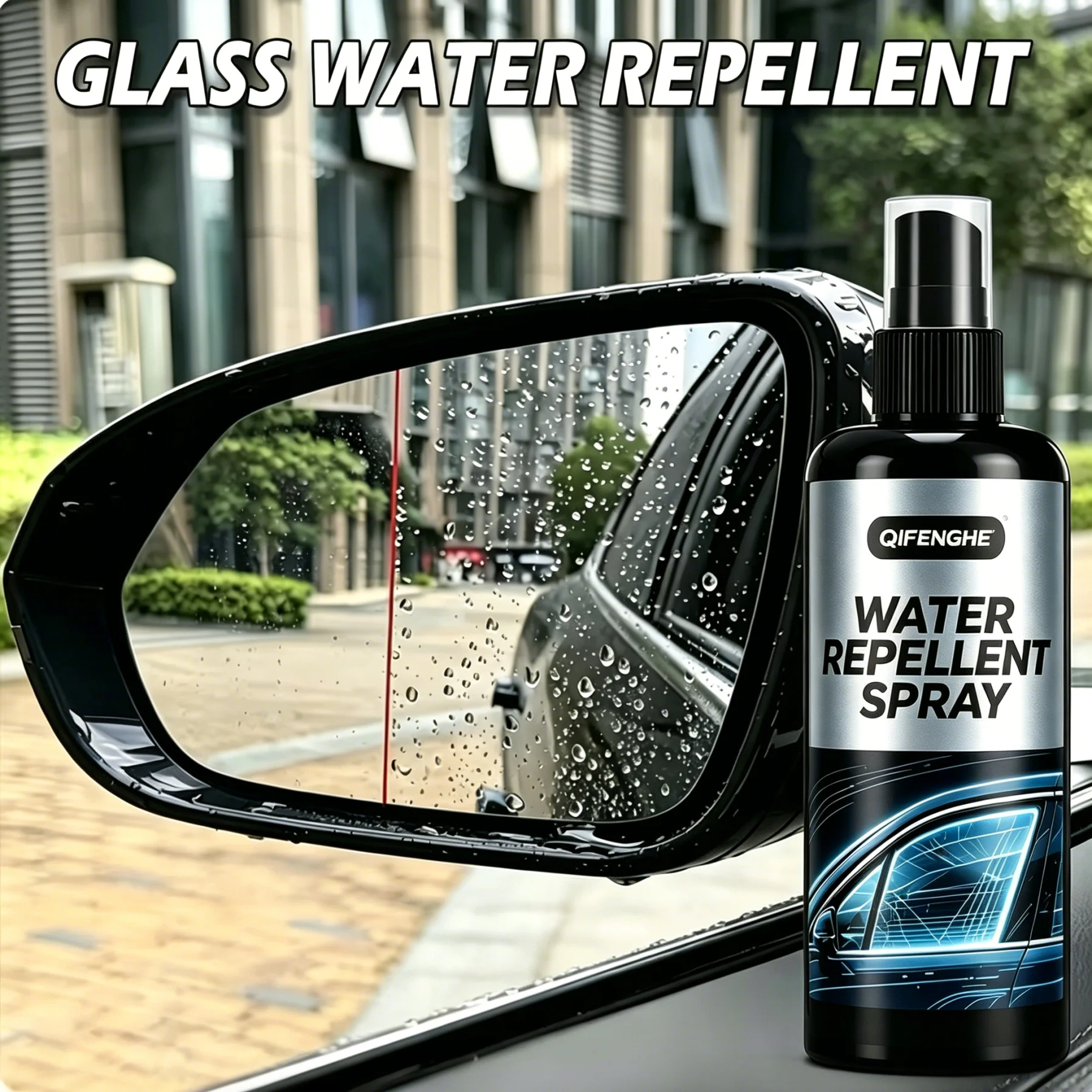Automobile Windshield Spray for Waterproofing and Anti-Fogging, Hydrophobic Coating for Anti-Fogging and Rainproofing