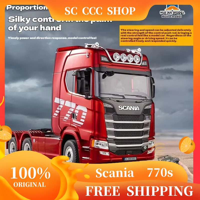 Fernbedienung Engineering Auto Huina Scania 770s Anhänger Kopf Legierung Auto Modell Kinder