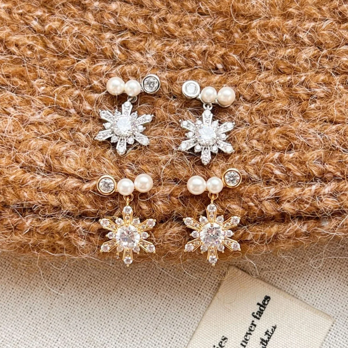 High-end six-pointed star zircon earrings niche design versatile earrings light luxury accessories
