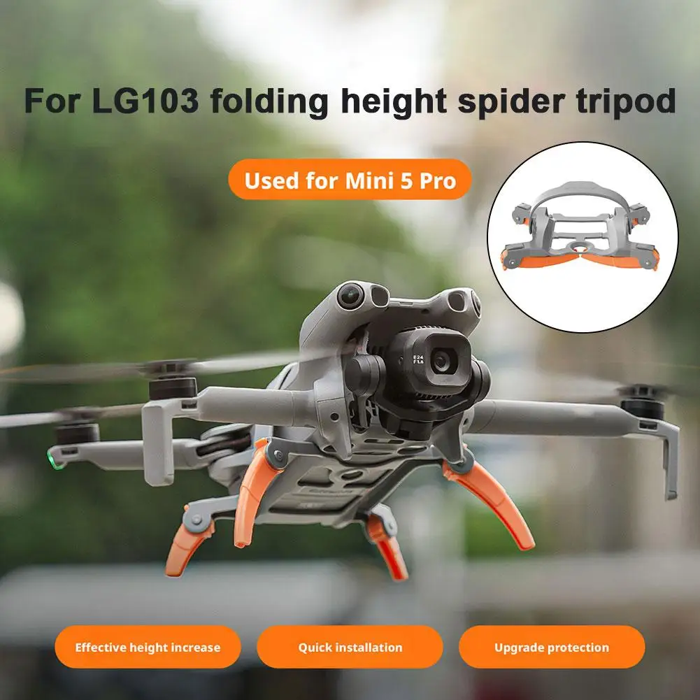 Unmanned Aerial Vehicle Elevated Landing Gear For DJI Mini5 Pro Folding Height Tripod For DJI Simulation Spider Legs Tripod